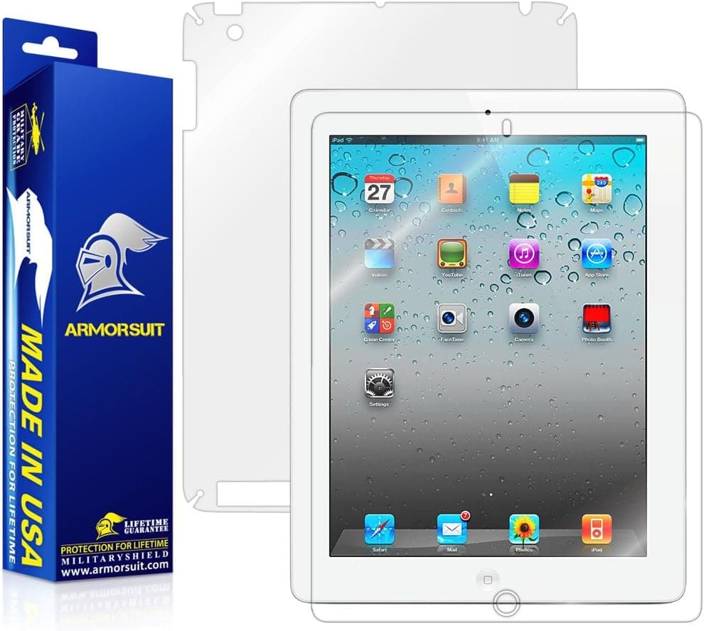 ArmorSuit MilitaryShield Full Body Skin Film + Screen Protector for Apple iPad 2 - Anti-Bubble HD Clear Film