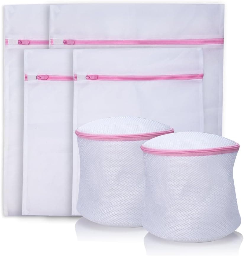 Solefun Delicate Mesh Laundry Wash Bags with Zippers Set of 6 Protects Clothes in the Wash