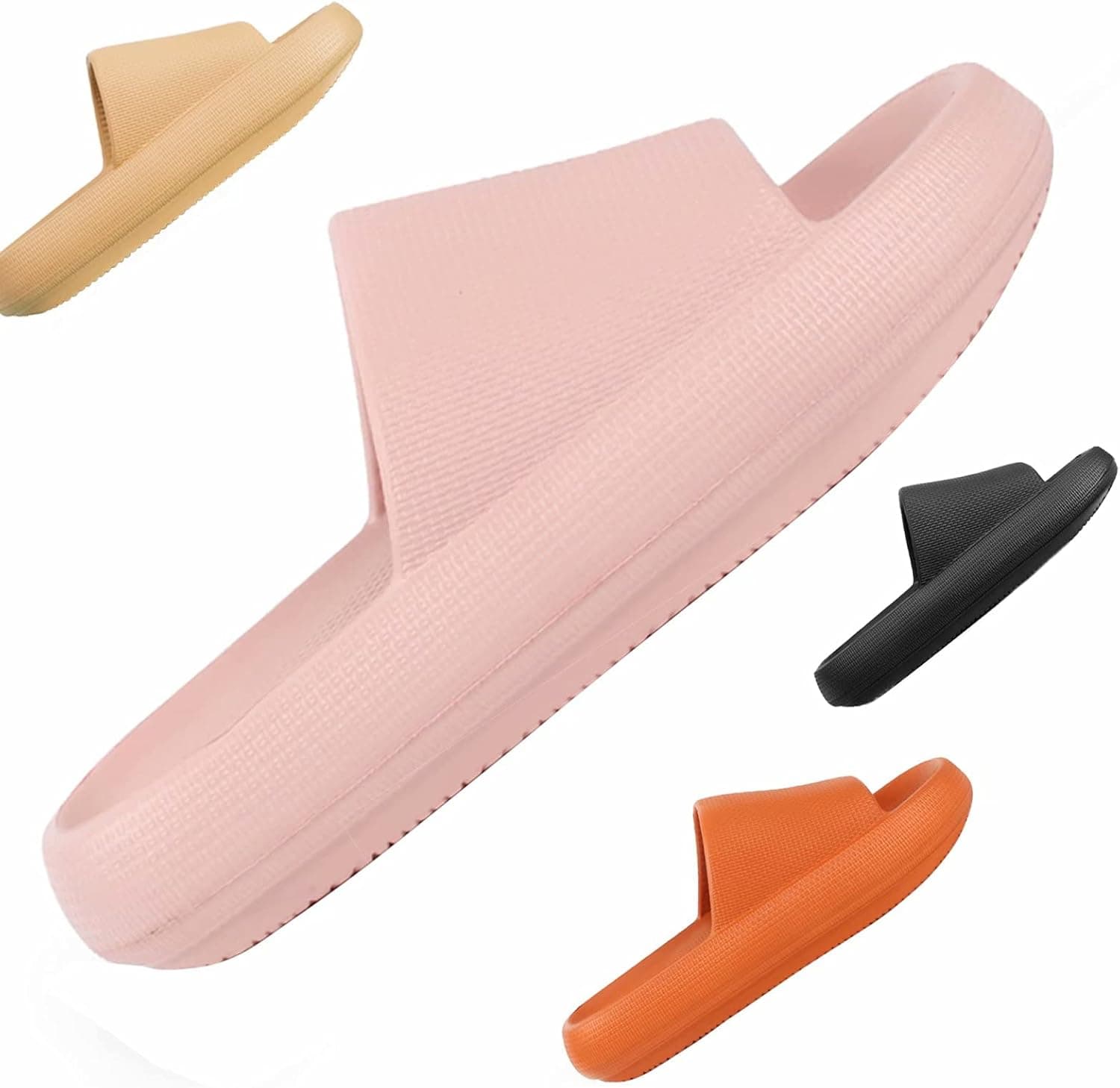 UltraCozy Women's Slide Sandals with Thick Non Slip Sole, Open Toe House Slippers Quick Drying Shower Slippers