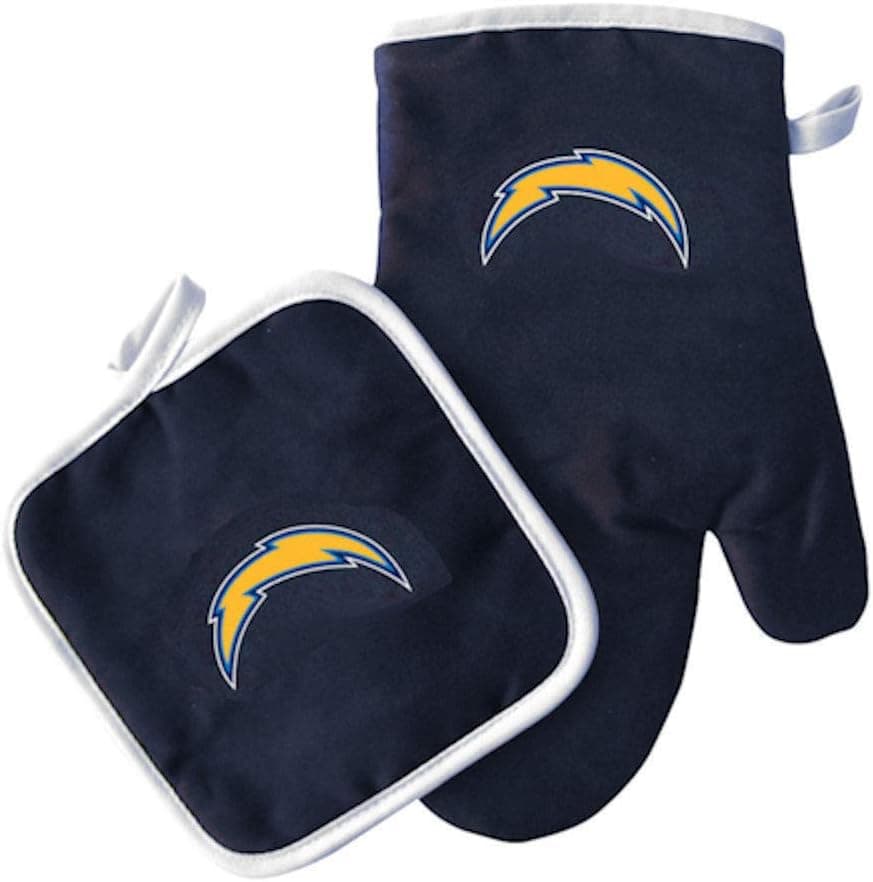 Pro Specialties Group LA Los Angeles Chargers Sports Team Logo Oven Mitt and Pot Holder