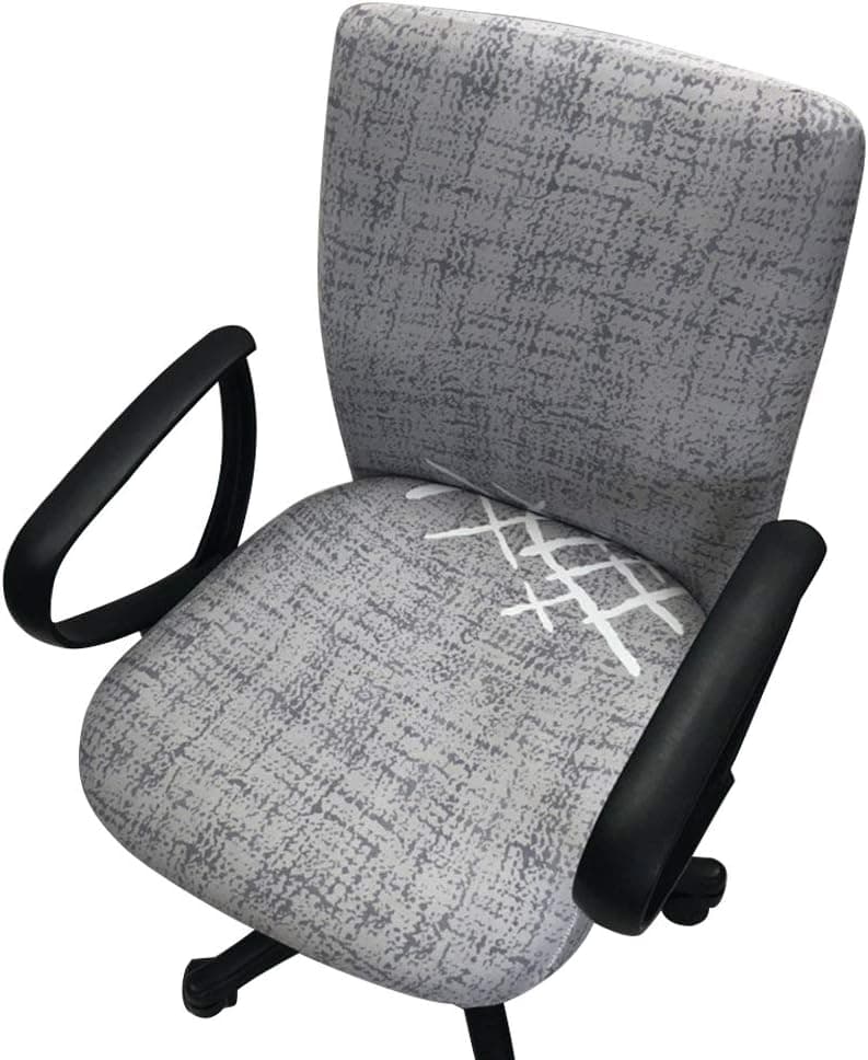 Echaprey One-Piece Stretchy Washable Rotating Swivel Computer Office Chair Covers Removable Dining Chair Covers (Pattern 1)