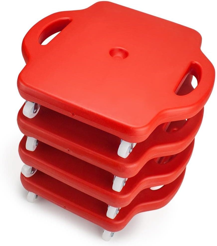 Brybelly Holdings SGYM-201 4 4pack 16in Gym Class Scooter Board with Safety Handles - Red