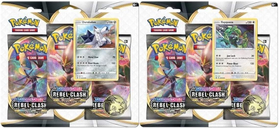 Pokémon TCG: Sword & Shield-Rebel Clash Three-Booster Blister, Multi (173-80685)