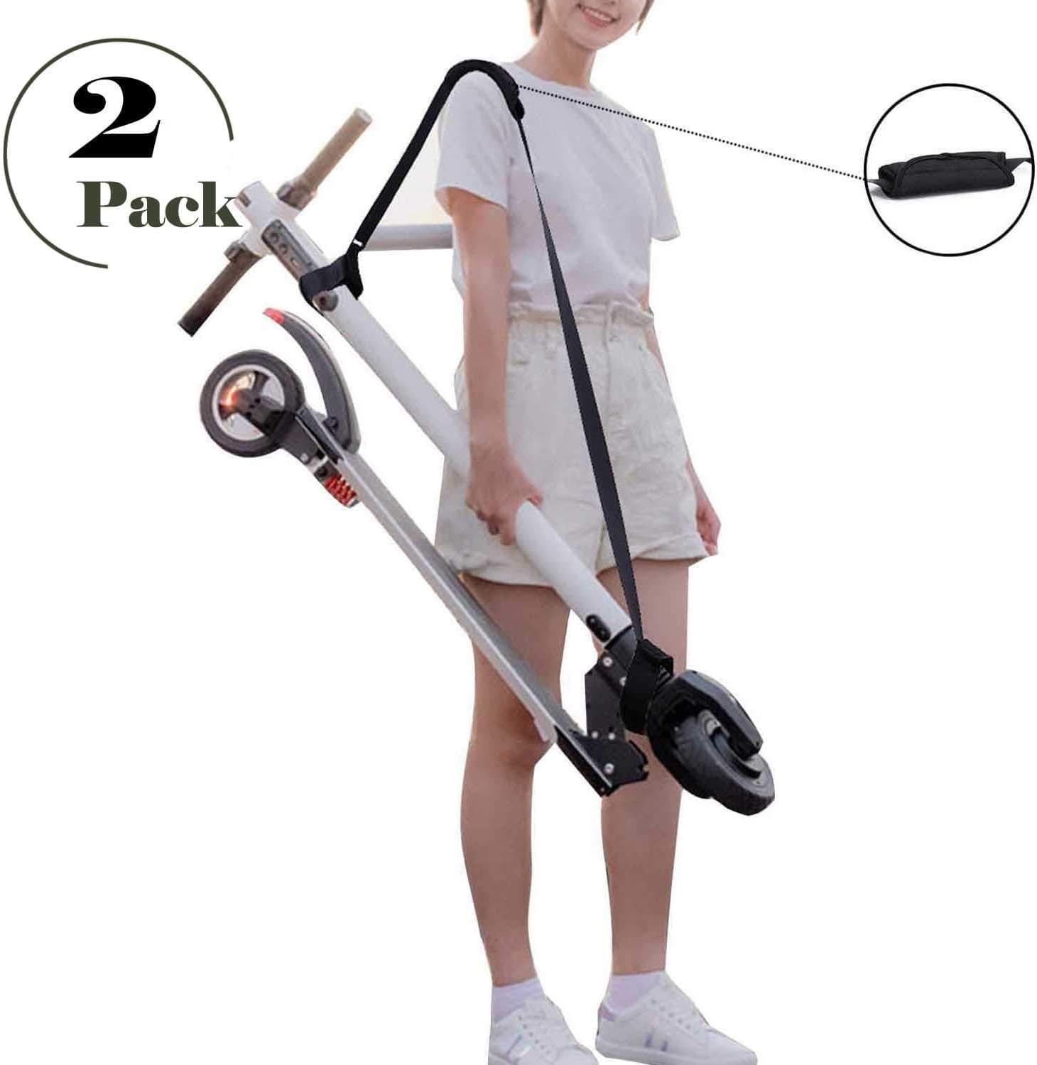 XJunion 2 Pack Adjustable Kick Scooter Shoulder Strap Kick Scooter Carrying Strap - No Further Damage to Your Back! (No Scooter)