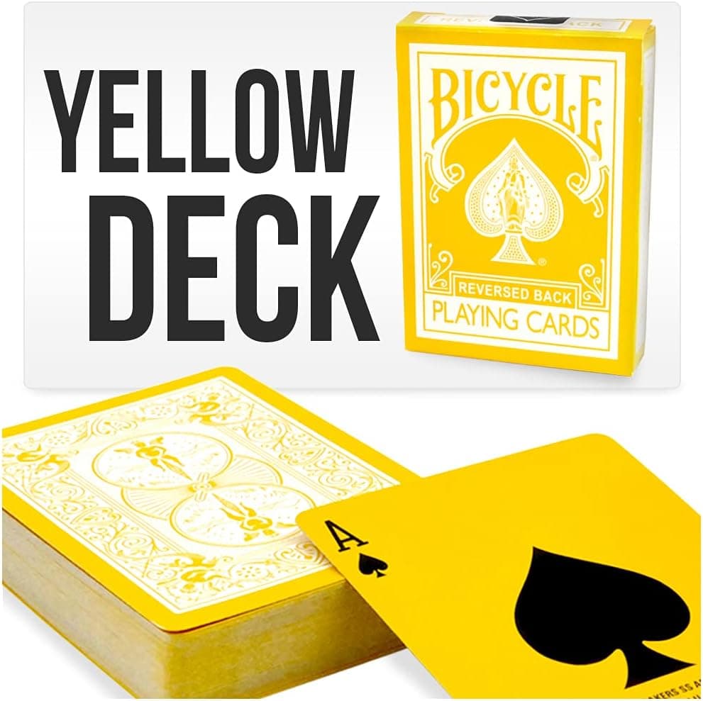 Yellow Playing Cards Bicycle Deck by Magic Makers