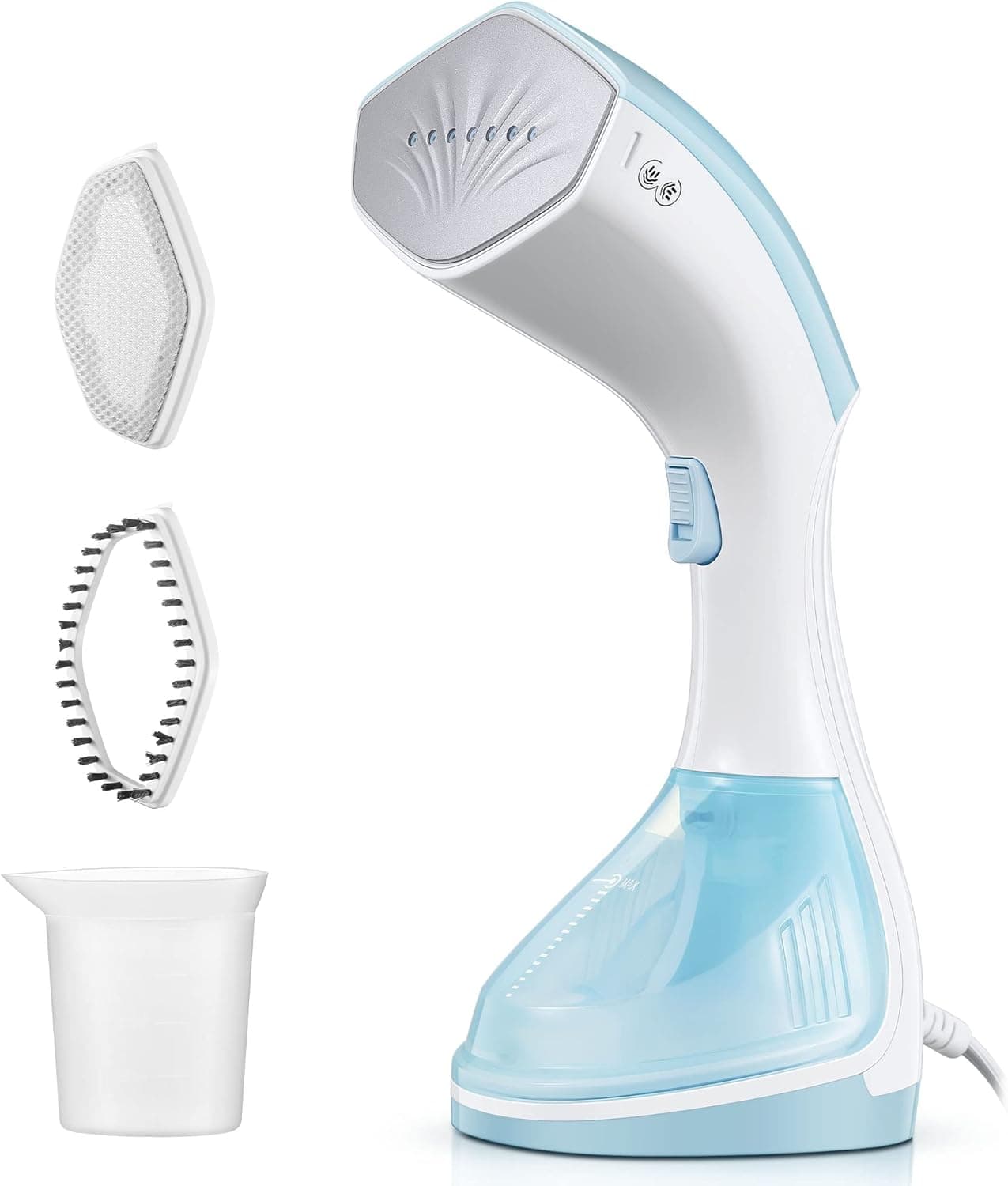 Steamer for Clothes, Portable Garment Steamer, Handheld Fabric Steamers with Pump, Removes Wrinkles, 30-Second Fast Heat-up, 1500W Powerful Garment Steamer for Home and Travel, 5.7 x 4.7 x 11.6 inch