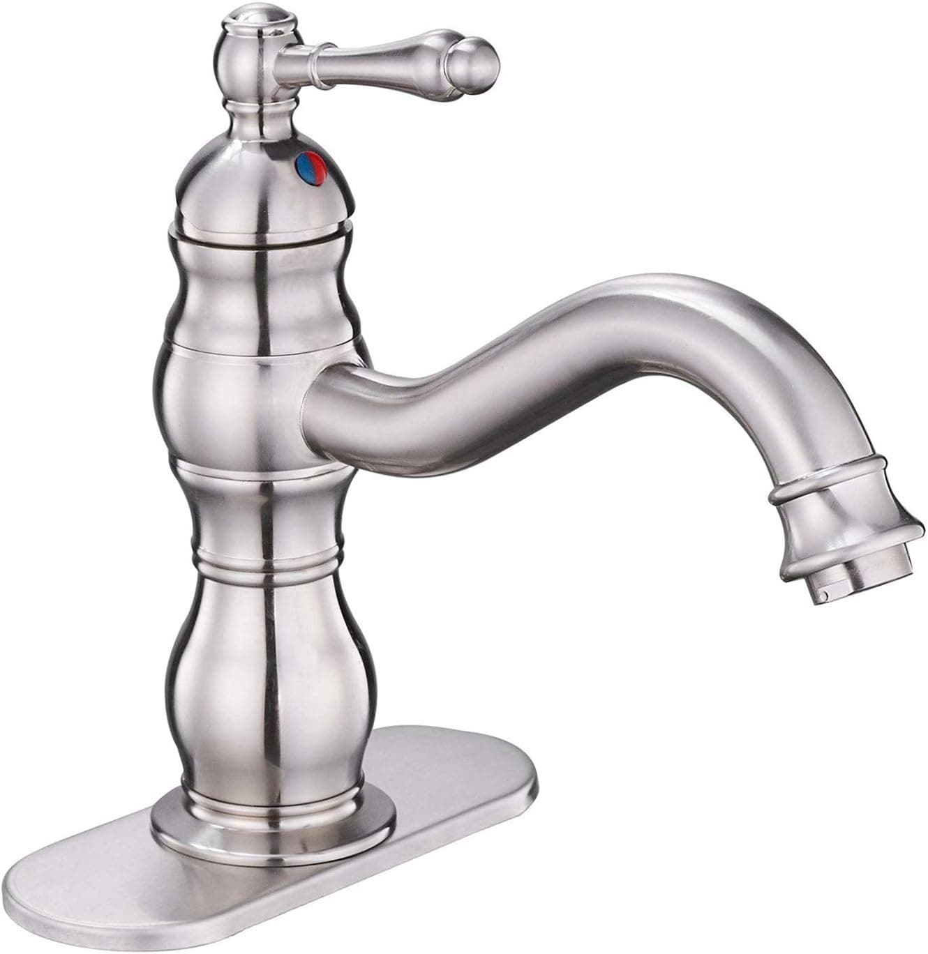 Era Bathroom Faucet Brushed Nickel Single-Handle Single Hole Sink Deck Mount Lavatory Commercial Brass Bath Faucet Lead-Free