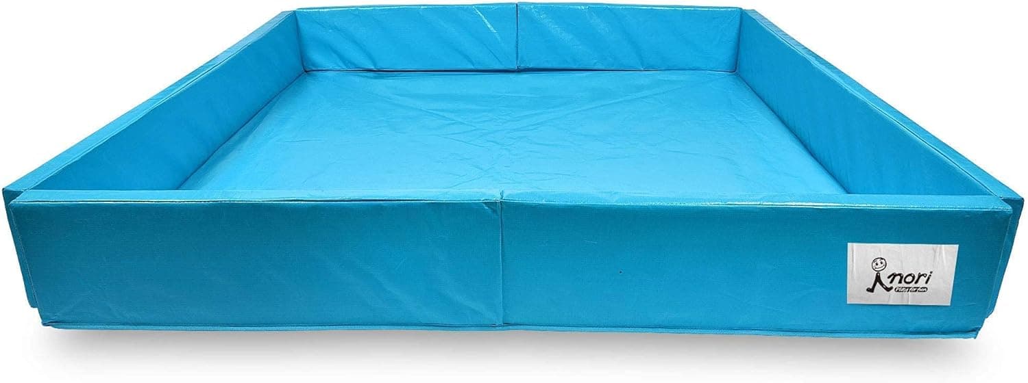 Inori Kids Lightweight & Baby Ball Pit, PlayPen, Indoor and Outdoor Water Resistant Big Inflatable Pop up Space Playground Toy for Boys Girls Big Square_Blue