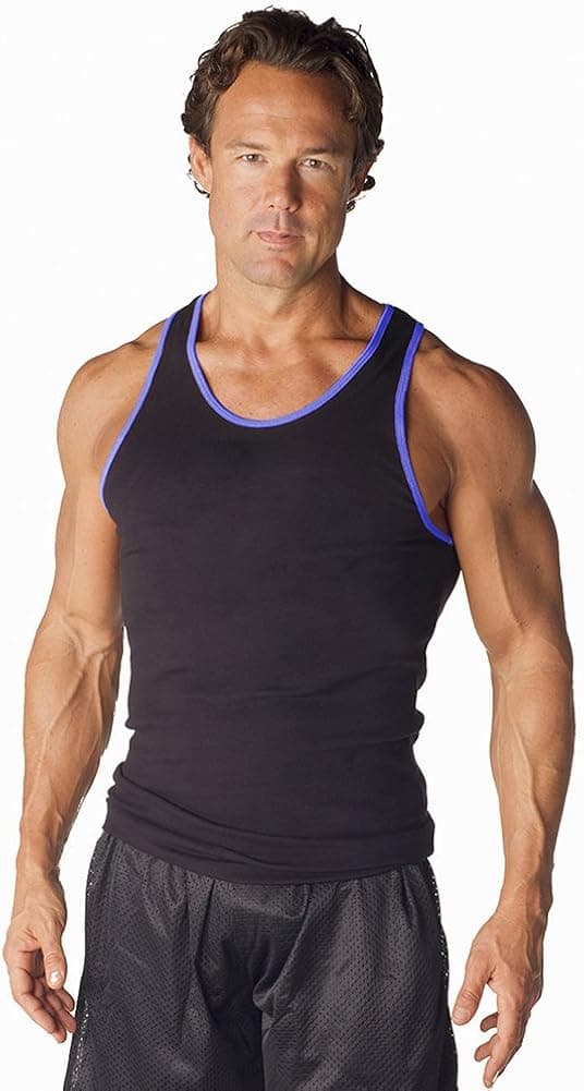 Mens Ribbed Workout Tank Top by Pitbull in Your Choice of Color
