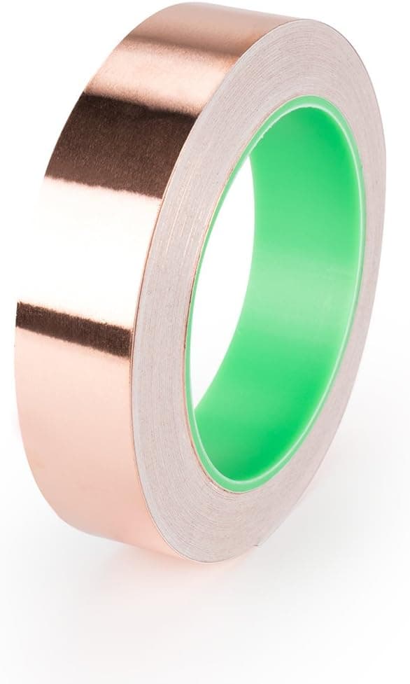 [1 inch x 21.8 yard]Elite O&S Copper Foil Tape Dual Conductive Adhesive for Electromagnetic Shield