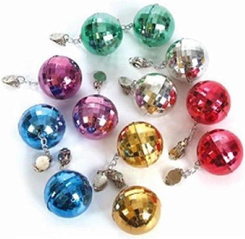 Disco Ball Clip on Earrings (12 Sets)