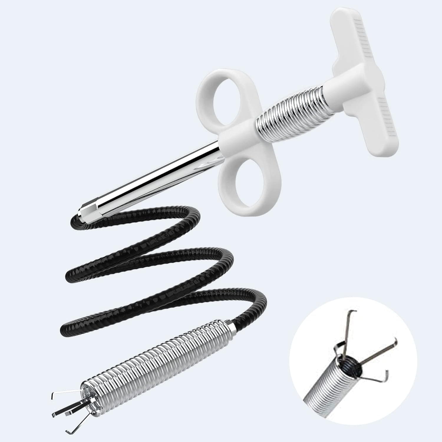 Miai Home Flexible Sink Grabber Reacher Tool With 4 Claws Retractable Clean Claw for Litter Pick, Drains, Home Sink, Toilet Kitchen Bathroom Tub Washbasin(23.6inches)