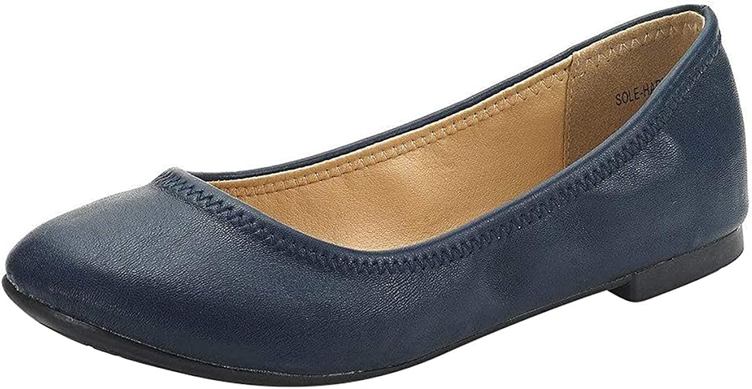 DREAM PAIRS Women's Sole-Happy Ballerina Walking Flats Shoes