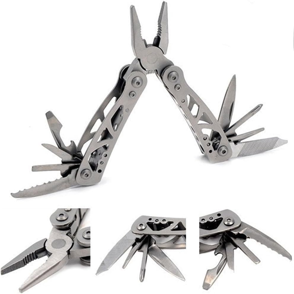 Daixers Portable Stainless Steel 9-in-1 Multifunction Outdoor Folding Plier,4-1/3Inch