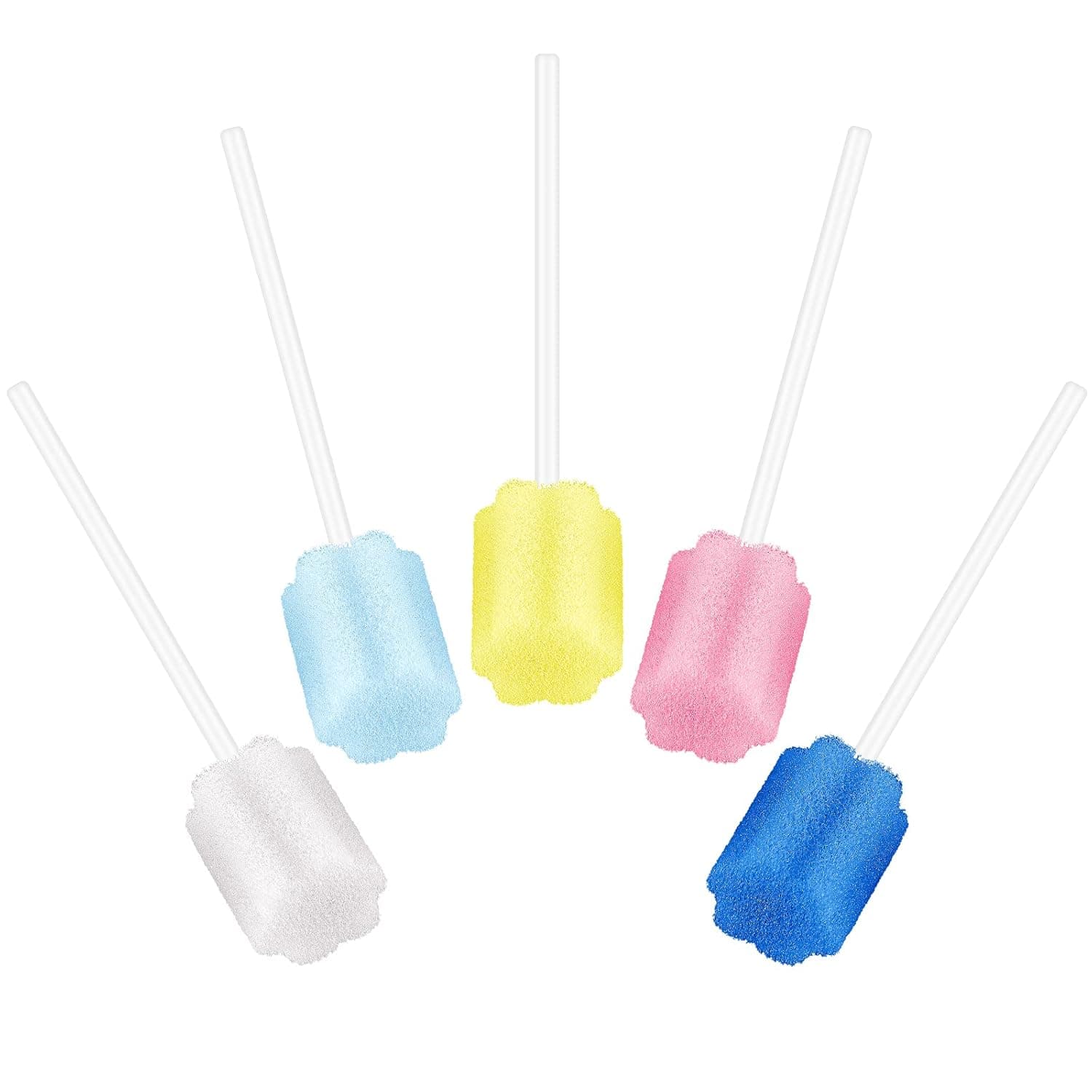 300 Pieces Oral Swabs, Disposable Oral Sponge Swabs, Cavity Cleaning Tooth Shape Unflavoured Oral Swabs, Oral Care Swabs for Mouth Cleaning