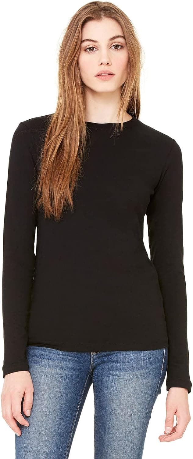 Bella Canvas Womens 4.2 Oz. Long-Sleeve Crew Neck Jersey T-Shirt (B6500)