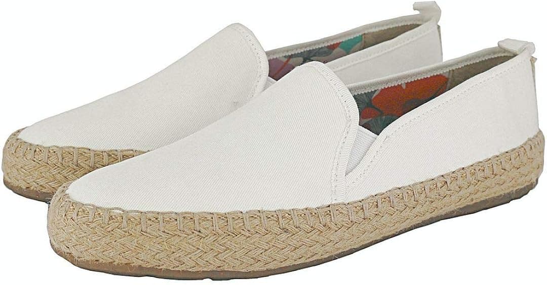 PAMIR Women's Casual Flats Classic Canvas Espadrilles Slip on Sneakers Shoes Coconut 7 M US