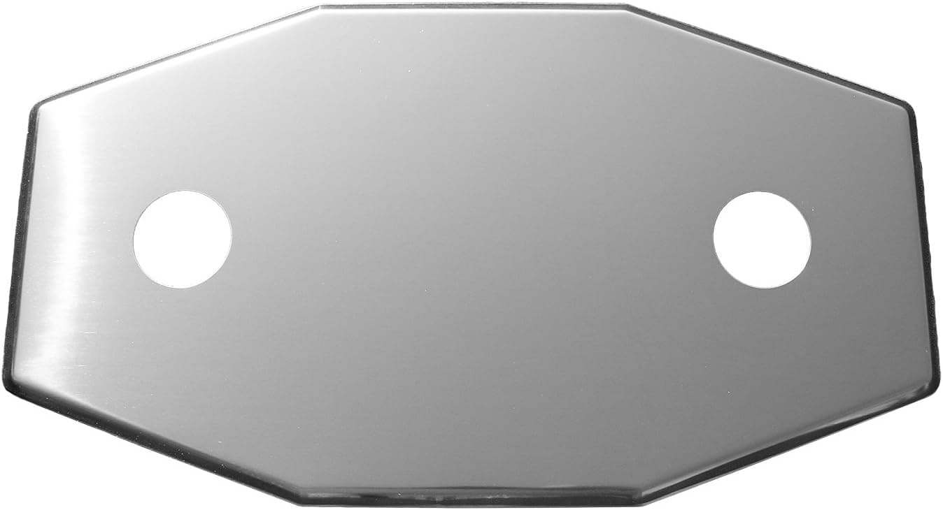 LASCO 03-1652 Smitty Plate Two Hole Used to Cover Shower Wall Tile, Stainless Steel 8-Inch Center