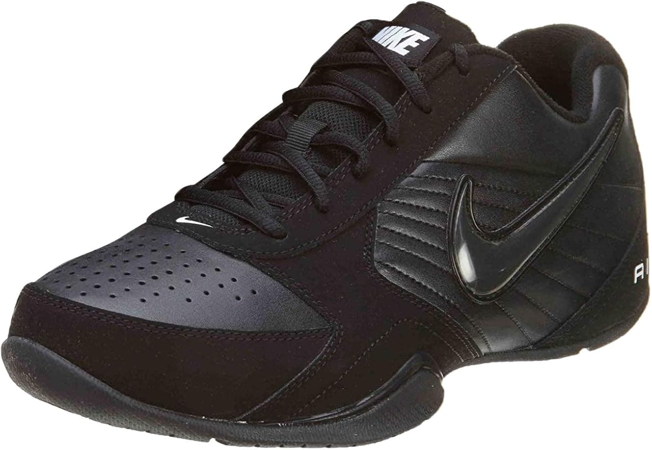 Nike Mens Air Baseline Low Basketball Shoes-White/White-Metallic Silver