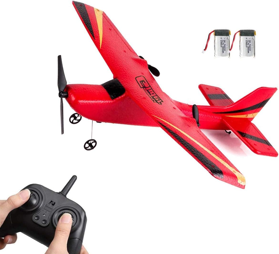 YCQNGO RC Plane, Remote Control Airplane, RC Airplane, RC Plane Ready to Fly, 2.4GHz Remote Control Airplane, Easy to Fly RC Glider for Kids & Beginners