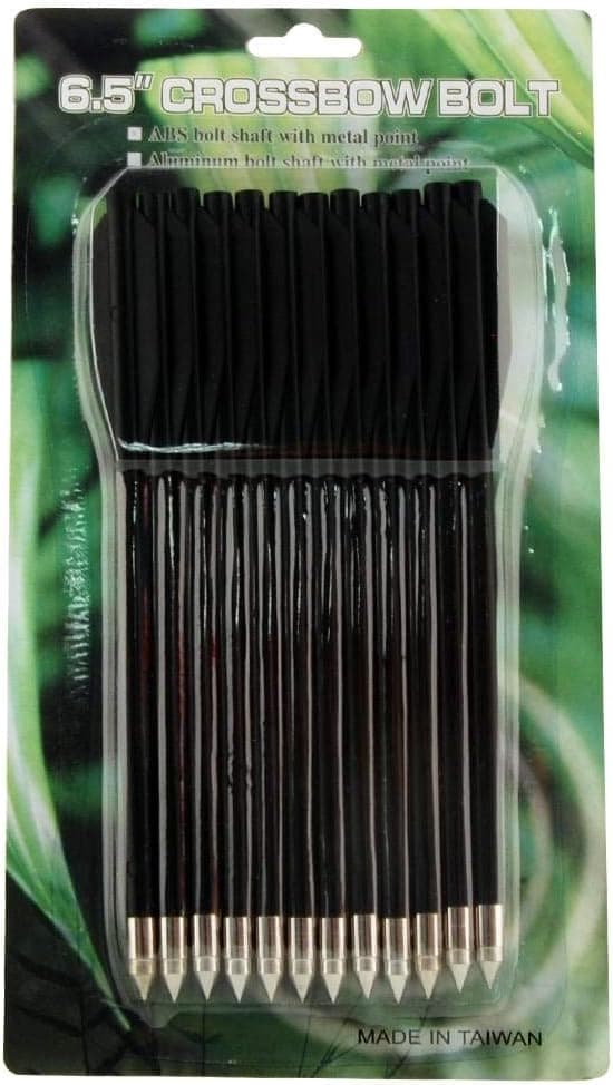 Wholesale Gallery Inc. Azan 6.5" Crossbow Black Plastic Arrow Bolts Pack of 12