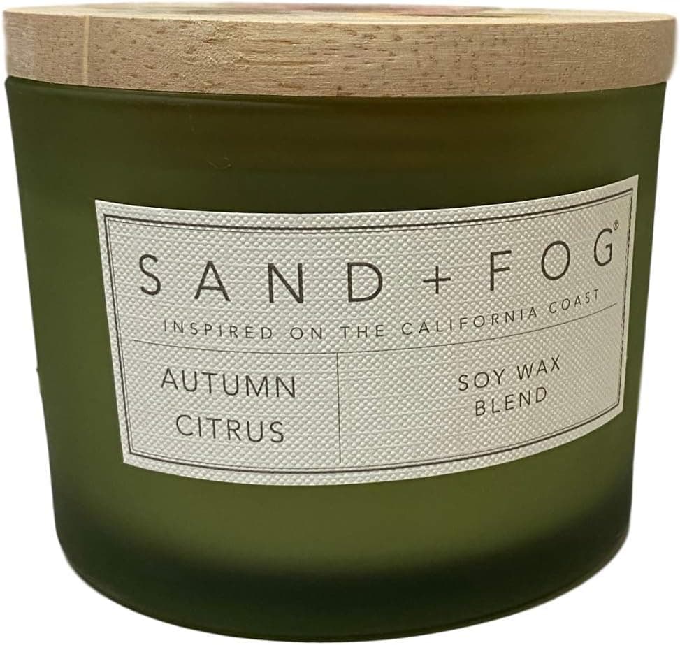 Sand + Fog Autumn Citrus Scented Candle, Double Wick, 12 Oz