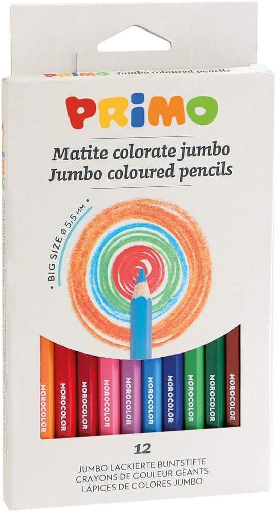 Primo 12 Pk Hexagonal Jumbo Colored Pencils