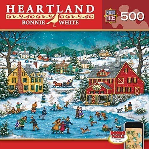MasterPieces Heartland Collection Rosealia's New Skates Jigsaw Puzzle, Art by Bonnie White, 500-Piece