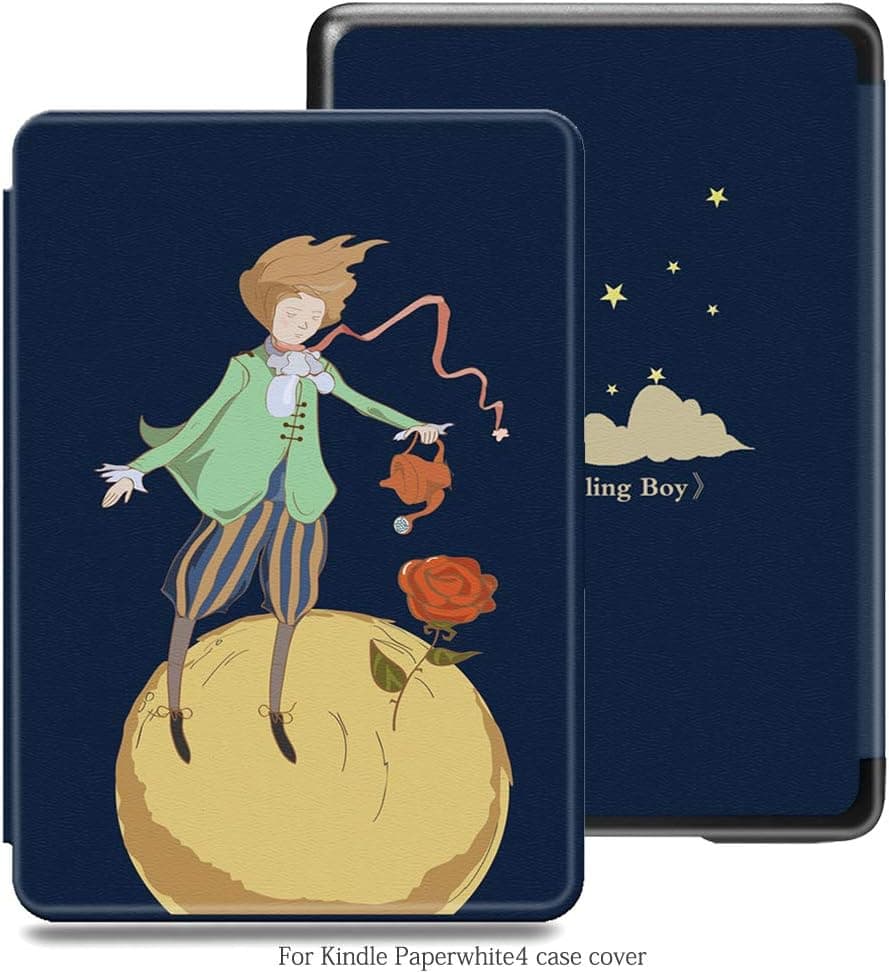 ISeeSee Case For Kindle Paperwhite 2018 Water-Safe- PU Leather Smart Cover with Auto Wake/Sleep - For Amazon All-New Kindle Paperwhite Leather Cover (10th Generation-2018),Traveling boy