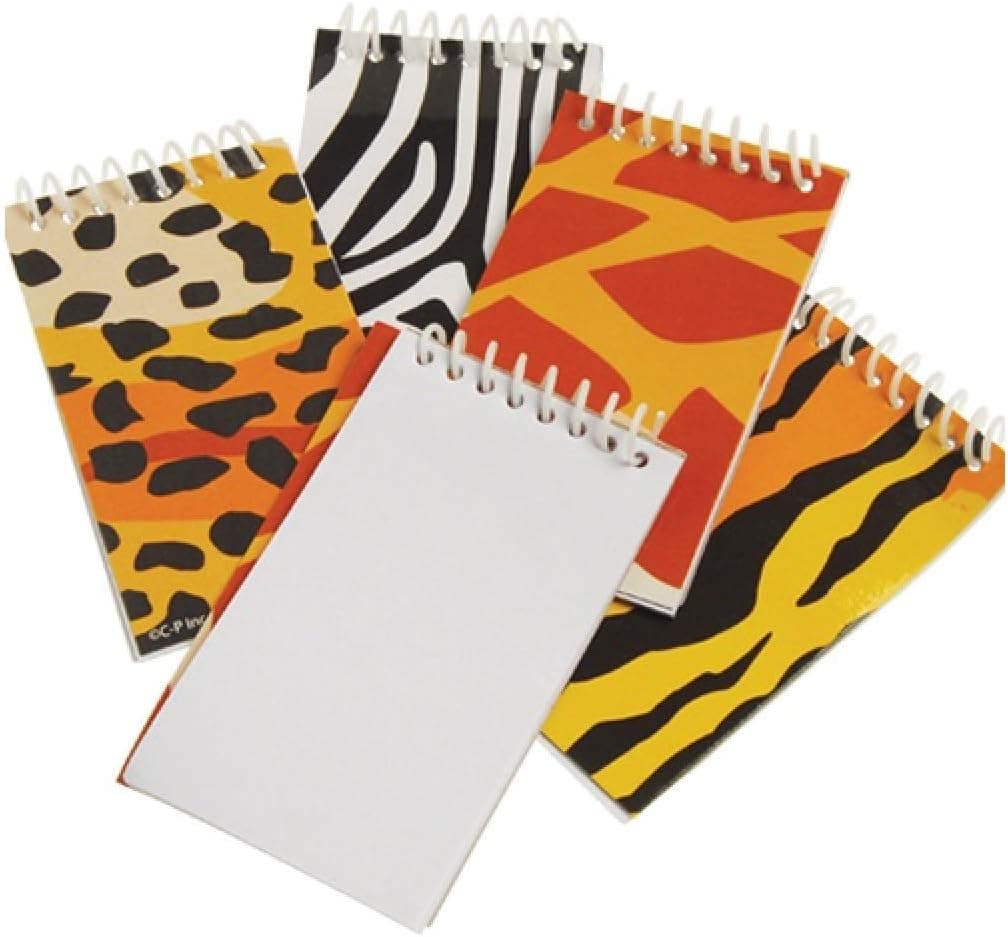 Adorable Children's Wild Animal/Safari Theme Party Favors ~ 2 Dozen (24) Animal Print MINI Memo Pads