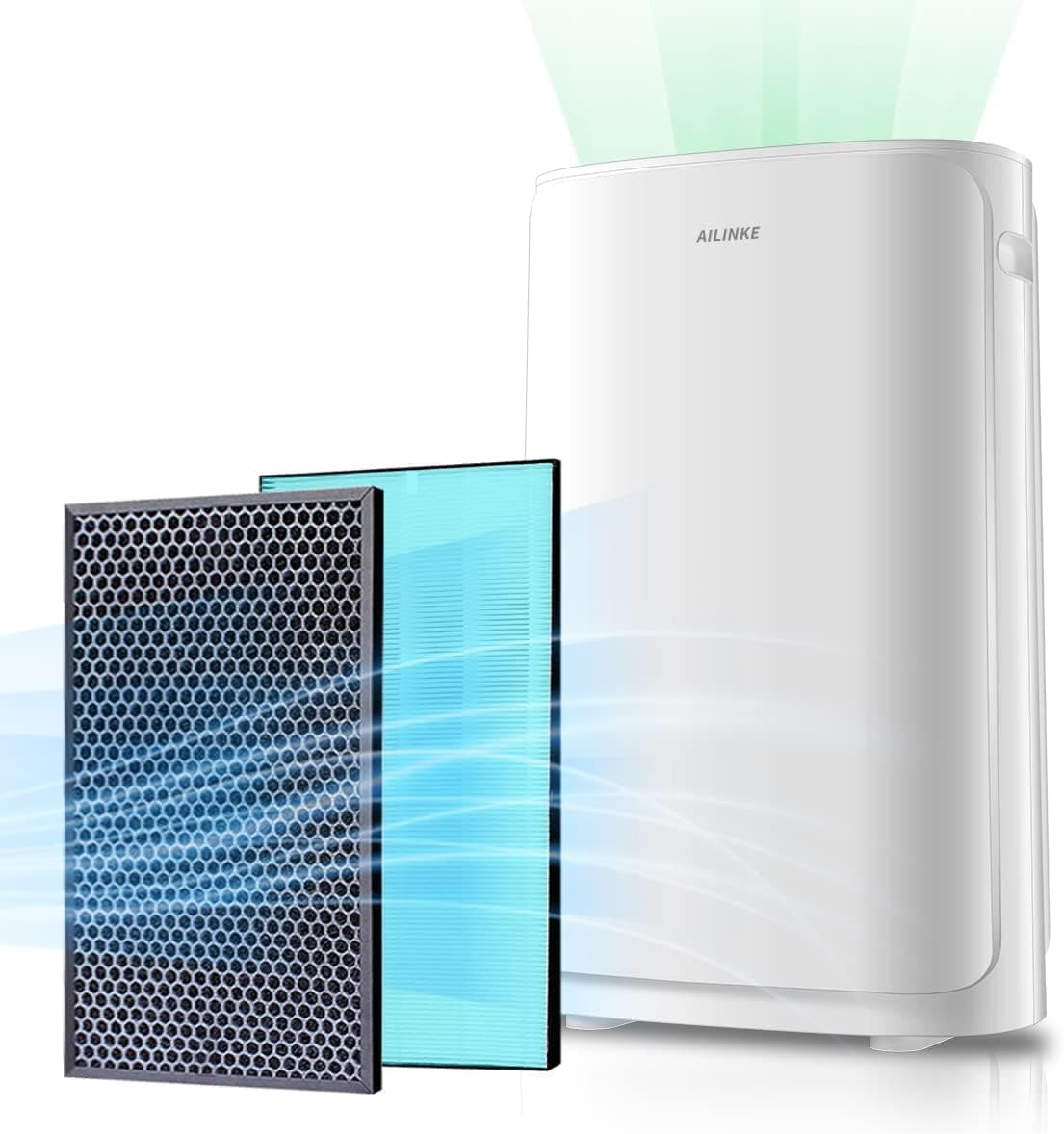 Air Purifiers for Home Large Room, AILINKE air purifier, 878 Sq Ft True HEPA Technology Filter Removal 99%+ for Pets Dander Smoke Odor Dust Pollen,Bedroom, Room, Office, Classroom