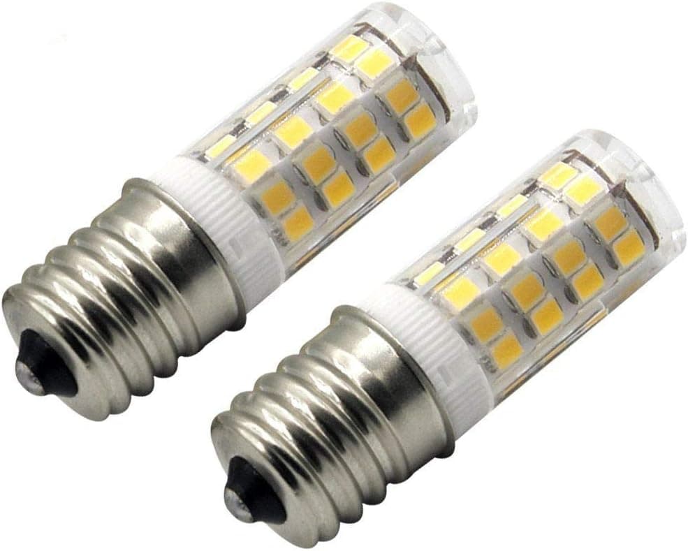 HBGD E17 LED Bulb Microwave Oven Light 4 Watt Warm White 3000K T7 T8 Intermediate Base LED Appliance Bulb T8 T7 Lightbulb dimmable AC110-130V (Pack of 2)