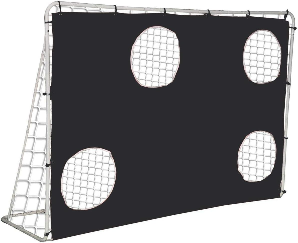 KLB Sport 7' x 5' Steel 3 in 1 Soccer Goal Targets W/Nets (Black-Upgrade)