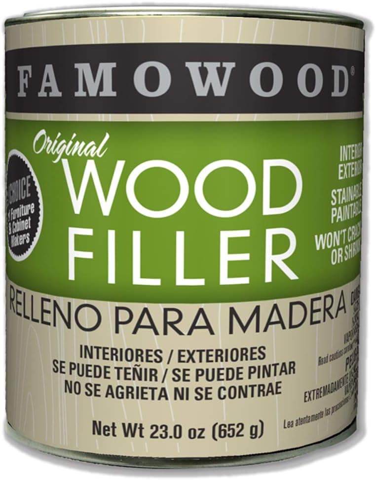 FamoWood 36021124 Original Wood Filler - Pint, Maple 23 oz