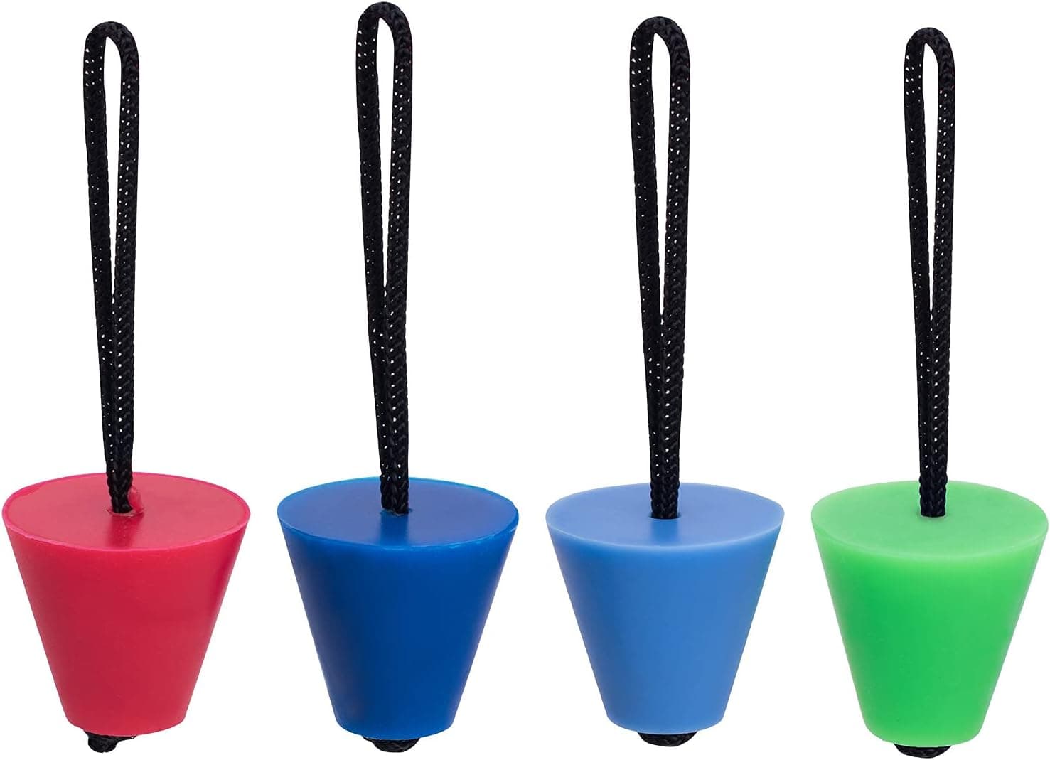 Ayipaqen 4pcs Kayak Scupper Plug Kit Silicone Scupper Plugs Drain Holes Stopper Dinghy Kayak Inflatable Boat Canoe Rowing Marine Boat Cord Rope (Color Randomly)