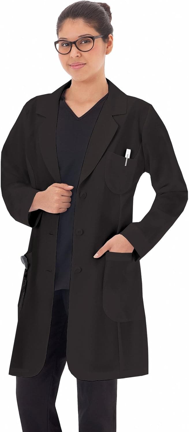 Meta Pro 885 Women's Tri-Blend Stretch Lab Coat Black 12