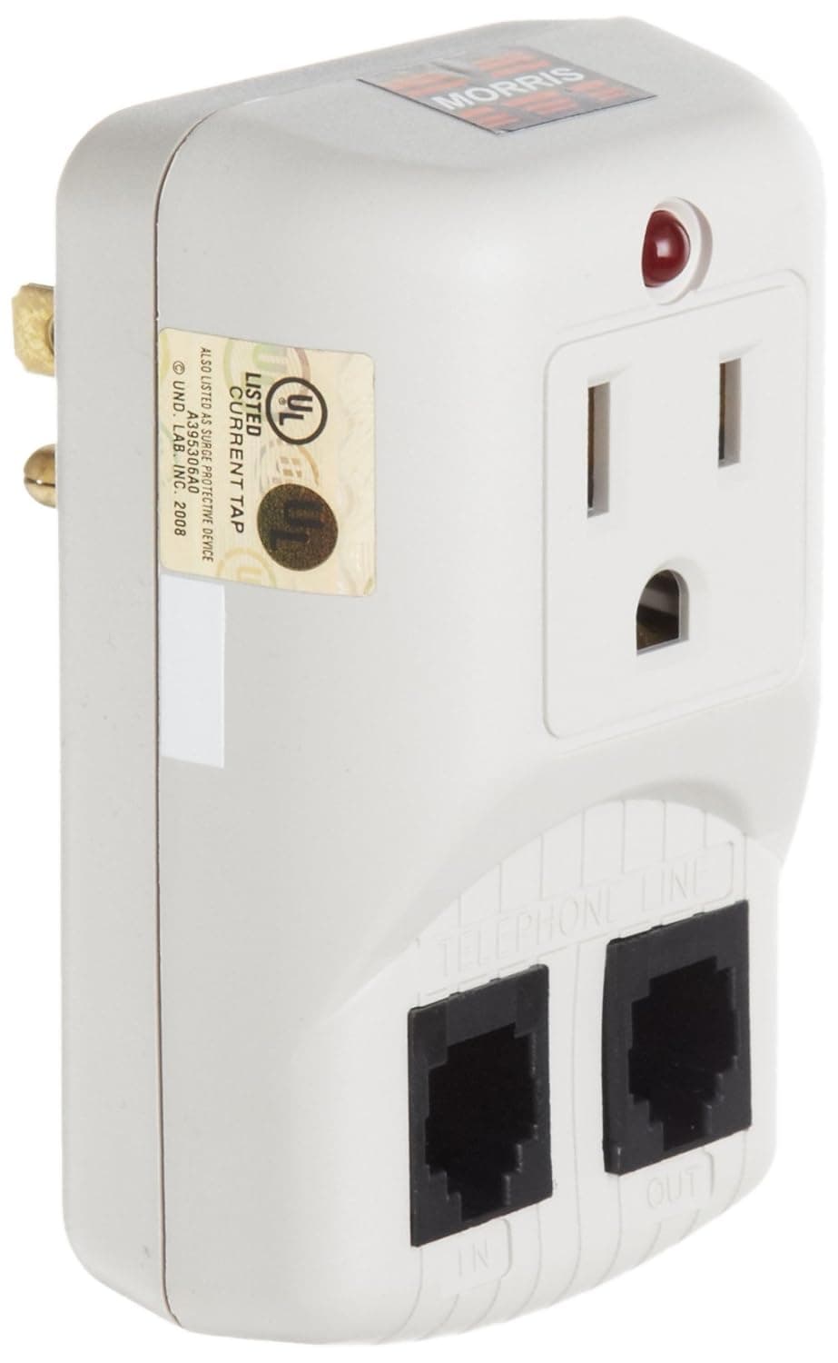 Morris Products 89050 Single Surge Outlet Phone/Fax/Modem Protection