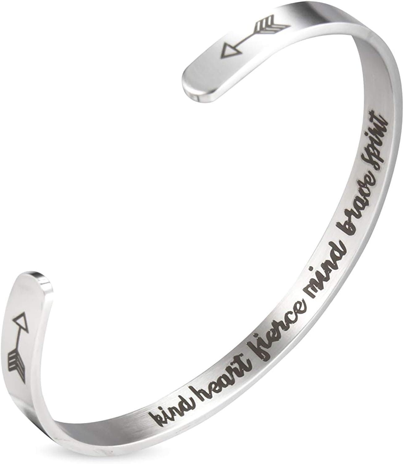 A N KINGPiiN Inspirational Bracelets for Women Inspirational Gift for Women Girls Men Motivational Birthday Cuff Bangle Friendship Personalized Mantra Jewelry Come Gift Box