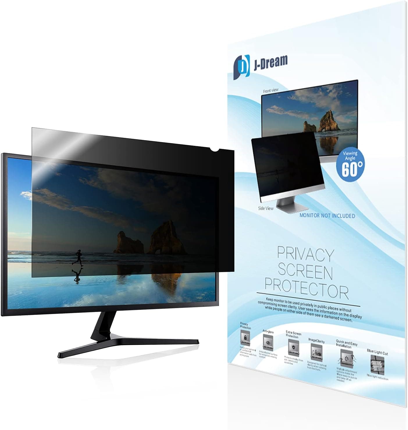 23.8 Inch Privacy Screen for Widescreen Monitor (16:9 Aspect Ratio) - Please Measure Carefully!