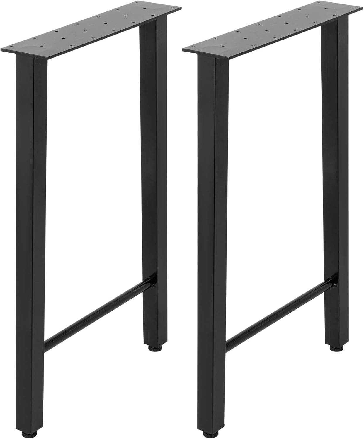 Happybuy Metal Table Legs Set of 2, Dining Table Legs 16 Height, Desk Legs Trapezoid Shape, Bench Legs Feet Industrial DIY Coffee Table Legs 661lbs Load Capacity Steel Table Legs for Kitchen, Office