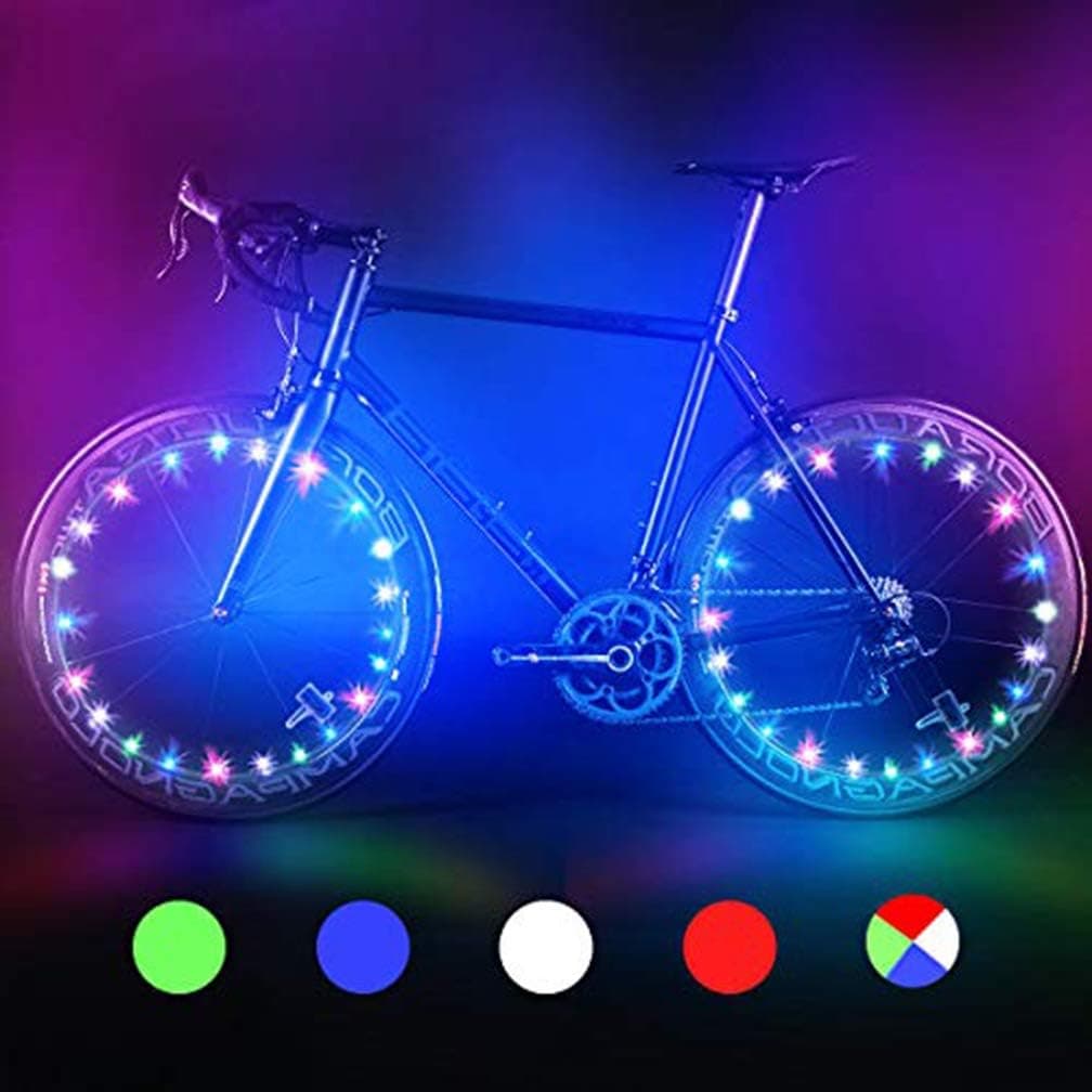 BRIONAC Bike Wheel Lights LED Bike Spoke Decoration Automatic Lighting Light Sensitive Feature Added Waterproof Bicycle Tire Lights with Batteries Included Ultra Bright