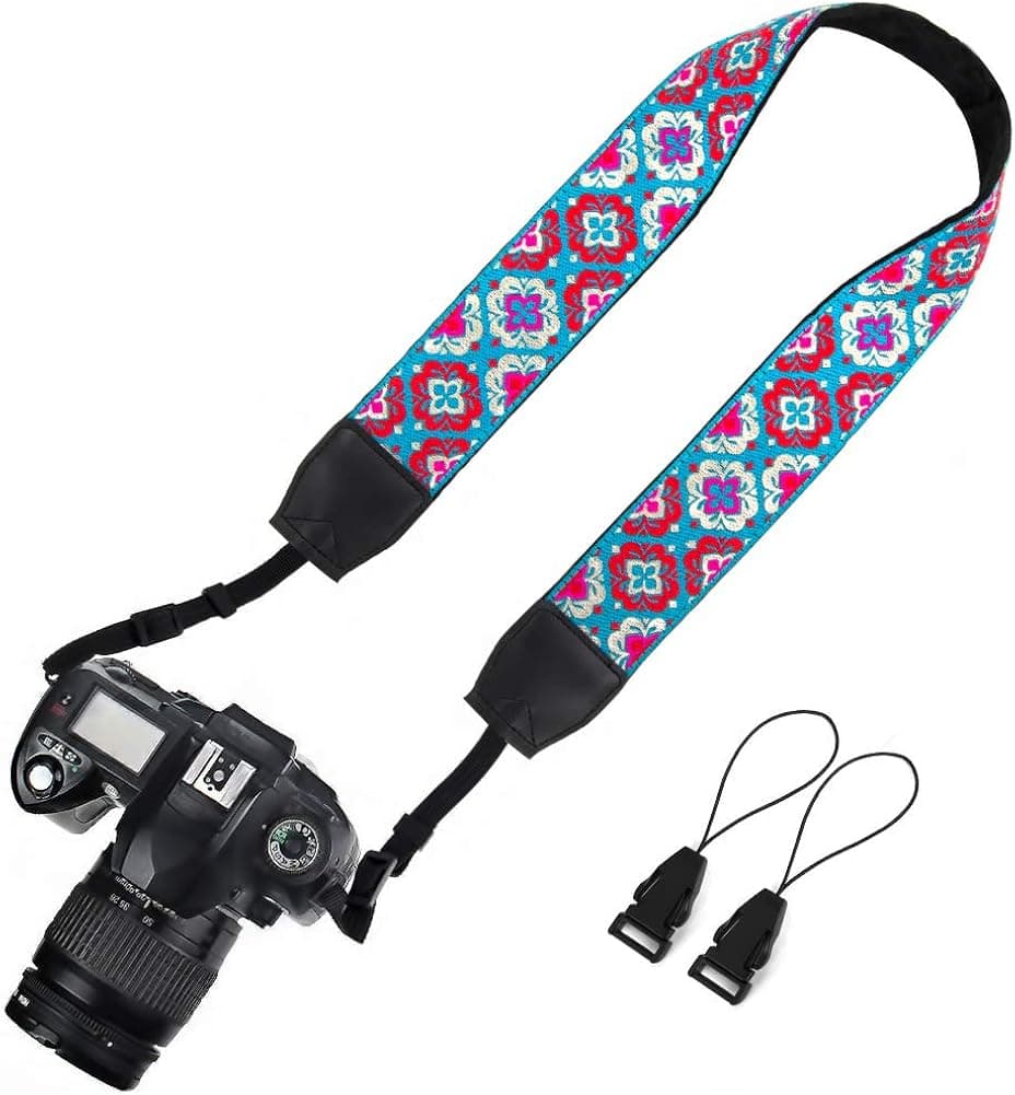 Elvam Women/Men Neck Shoulder Camera Strap Belt Compatible with DSLR/SLR/DC/Instant Camera/Portable Printer/Phone Case