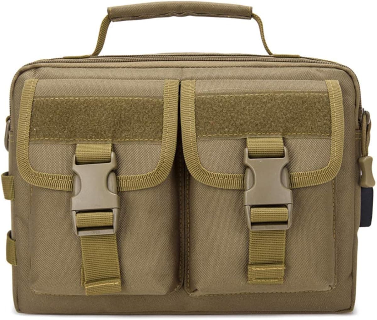 BraveHawk OUTDOORS Tactical Messenger Bag Briefcase, 800D Military Nylon Oxford Water Resistant MOLLE Crossbody Shoulder Pack Handbag Daypack Laptop Organizer