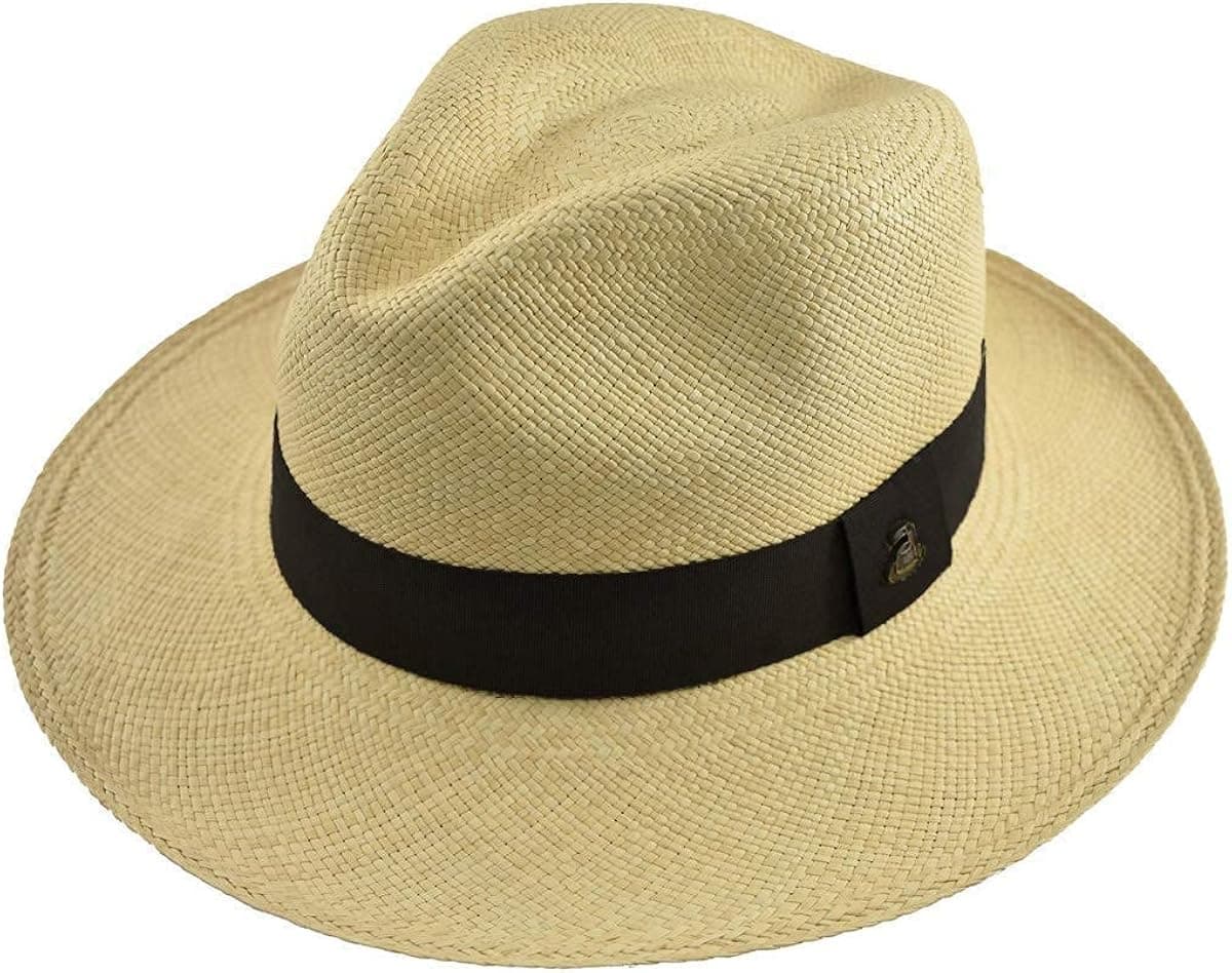 Original Panama Hat - Classic Fedora - Black Band - Toquilla Straw - Handwoven in Ecuador by Ecua-Andino