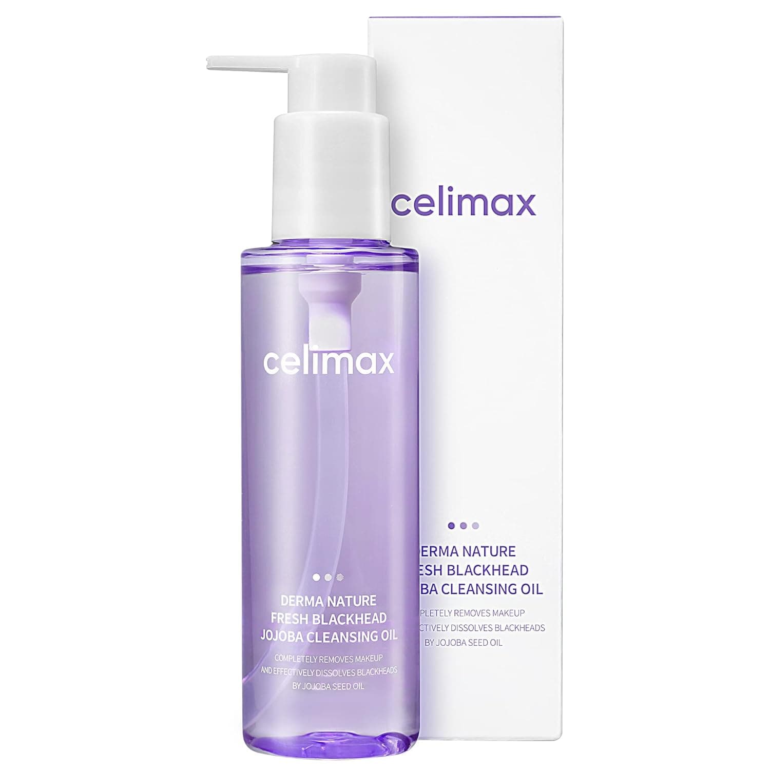 celimax Derma Nature Fresh Blackhead Jojoba Cleansing Oil - Light, Non-Greasy Makeup, Clogged Pores, Blackheads Dissolving Formula, 150 milliliter