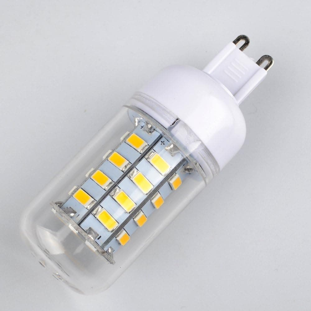 RunQiao 4pcs Pack G9 36 SMD 5730 LED Dimmable 450LM Warm White Corn Light Lamp Bulb 60W 2800K-3200K Energy Saving Lighting
