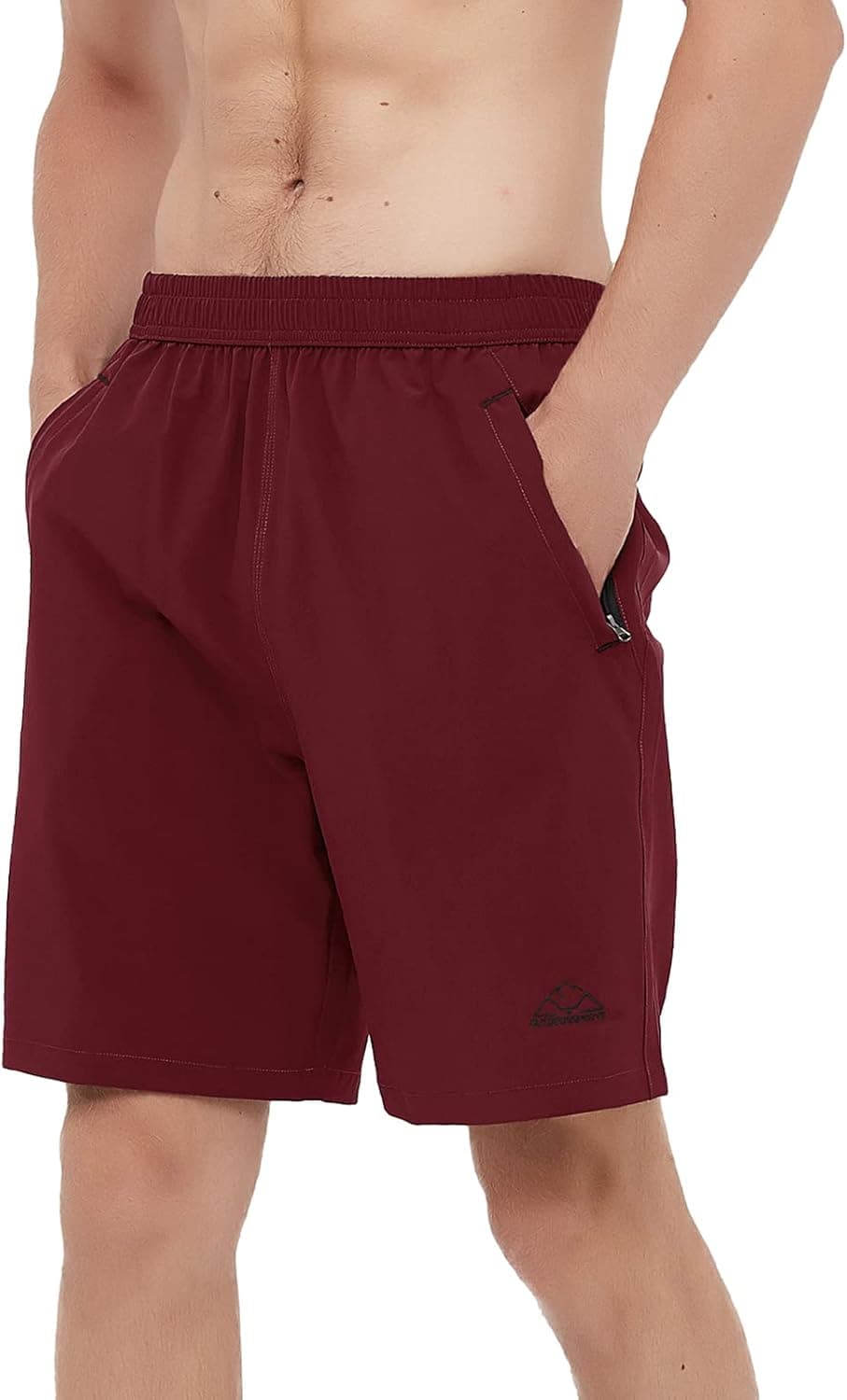 BASUDAM Men's Athletic Shorts Thin Quick Dry Lightweight Zipper Pockets Running Shorts Tennis Outdoor Sports