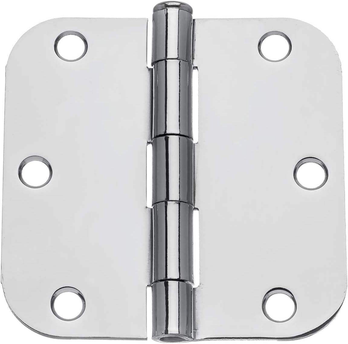 Dynasty Hardware 3-1/2" Door Hinges 5/8" Radius Corner, Polished Chrome (36 Pack)