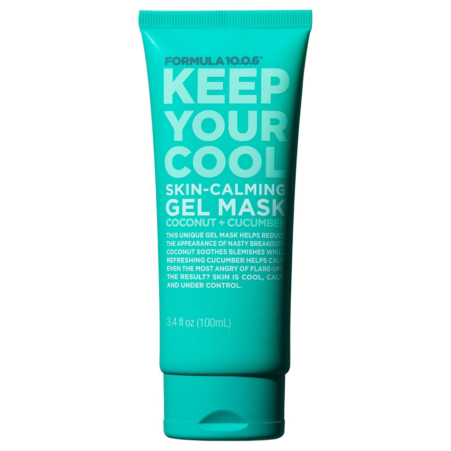 Formula 10.0.6 - Keep Your Cool Skin-Calming Gel Mask - Refreshing Gel Mask That Soothes Blemishes and Calms the Skin, Vegan, Paraben-Free, Sulfate-Free & Cruelty-Free, 3.4 Fl Oz