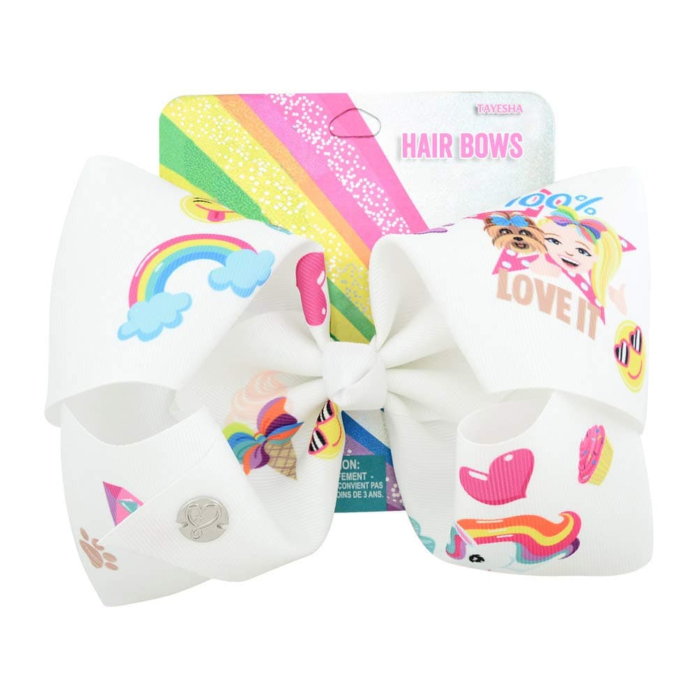 1pc 8 Inch Girls Bows Hair Clips For Girls Grosgrain Ribbon Bows Barrettes, Ideal Gift for Toddler Girls Birthday Gift Holiday Present (Color-3)